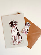 Pet portrait · Mini print + sticker