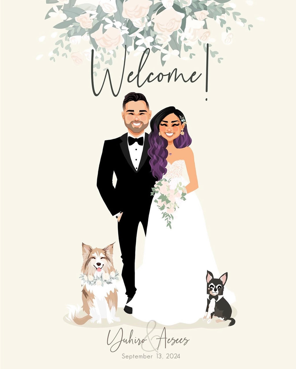 Wedding welcome sign