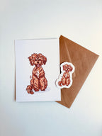 Pet portrait · Mini print + sticker