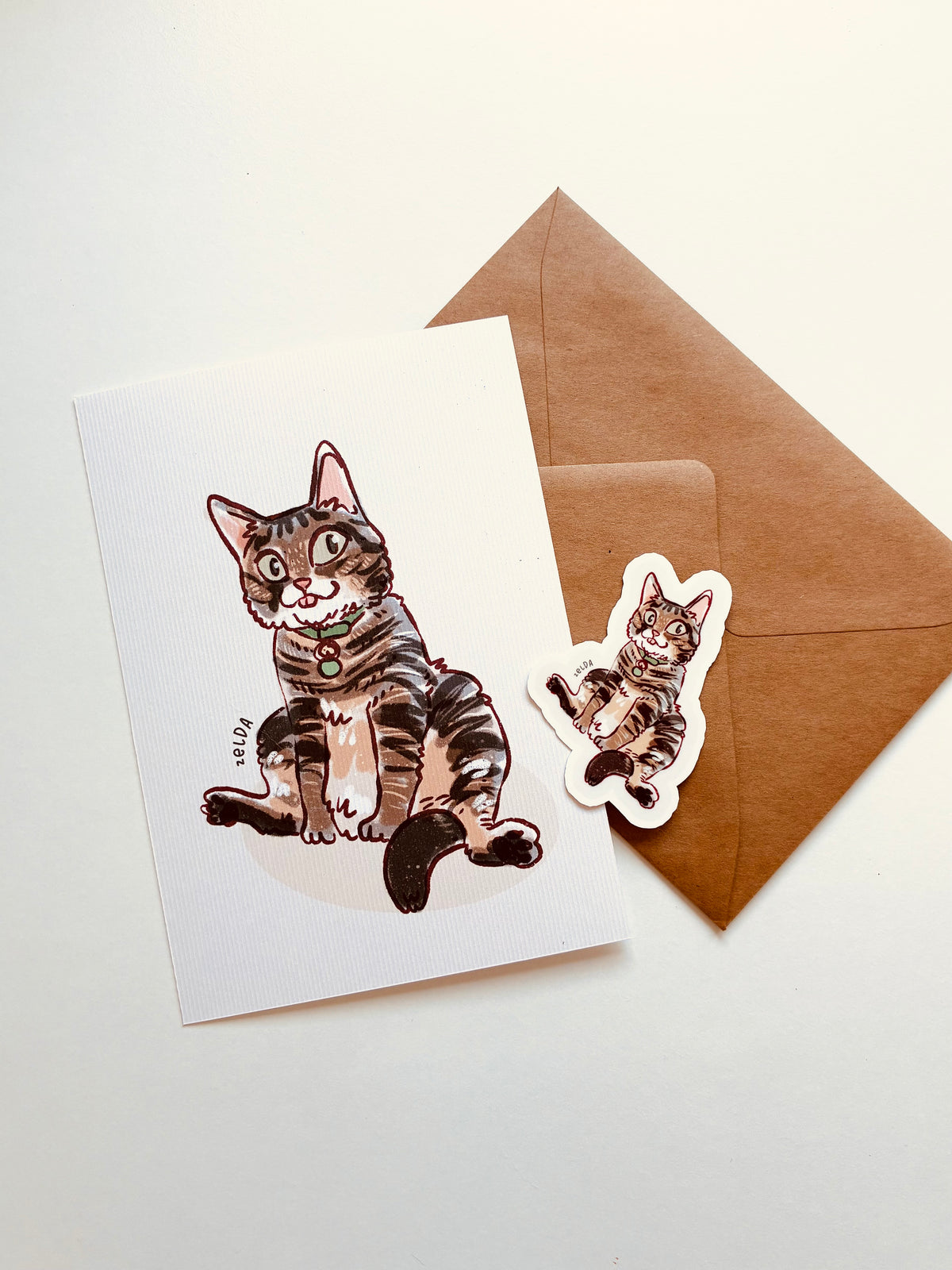 Pet portrait · Mini print + sticker