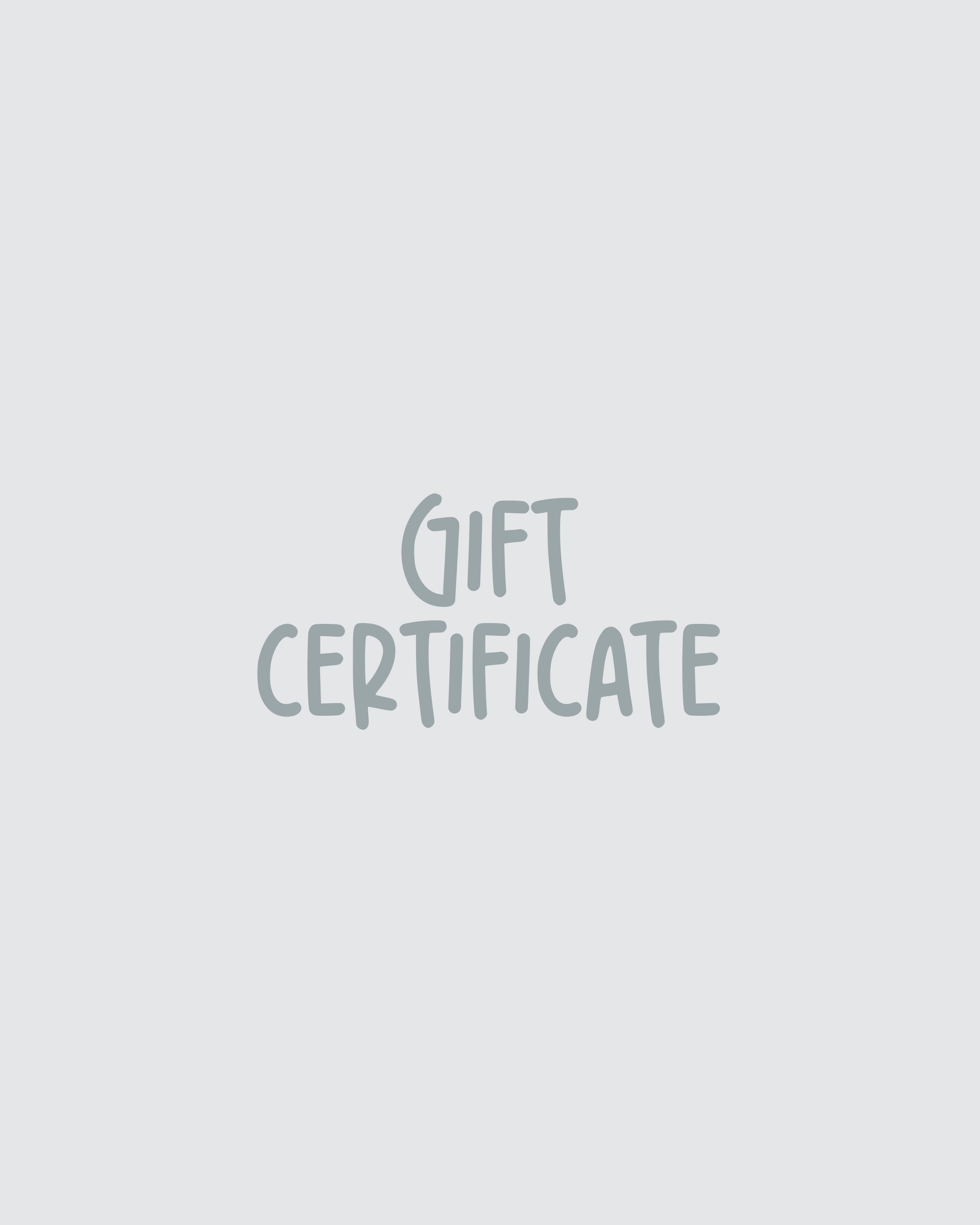 Gift Certifcate