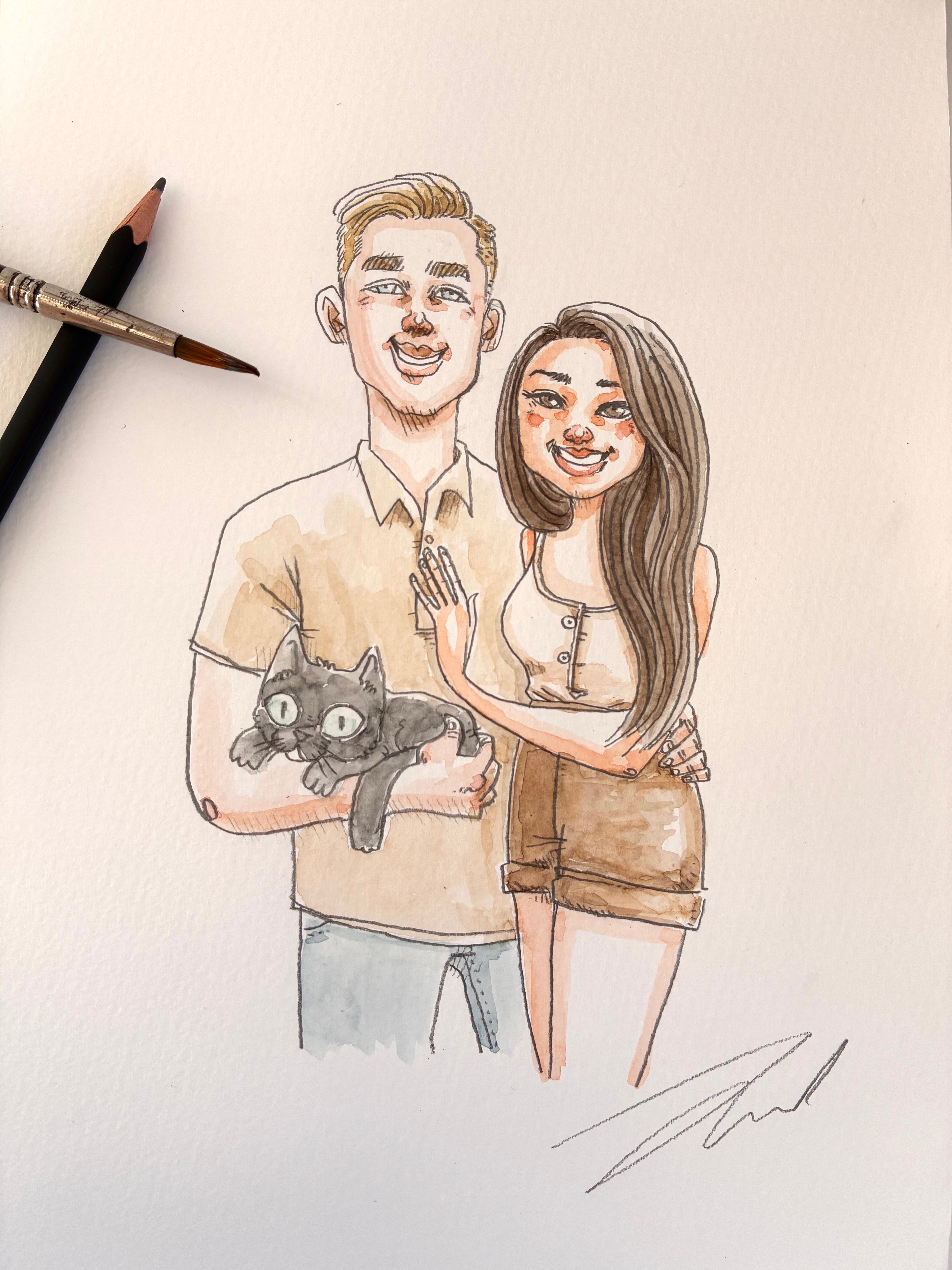 Original Hand-Drawn Portrait