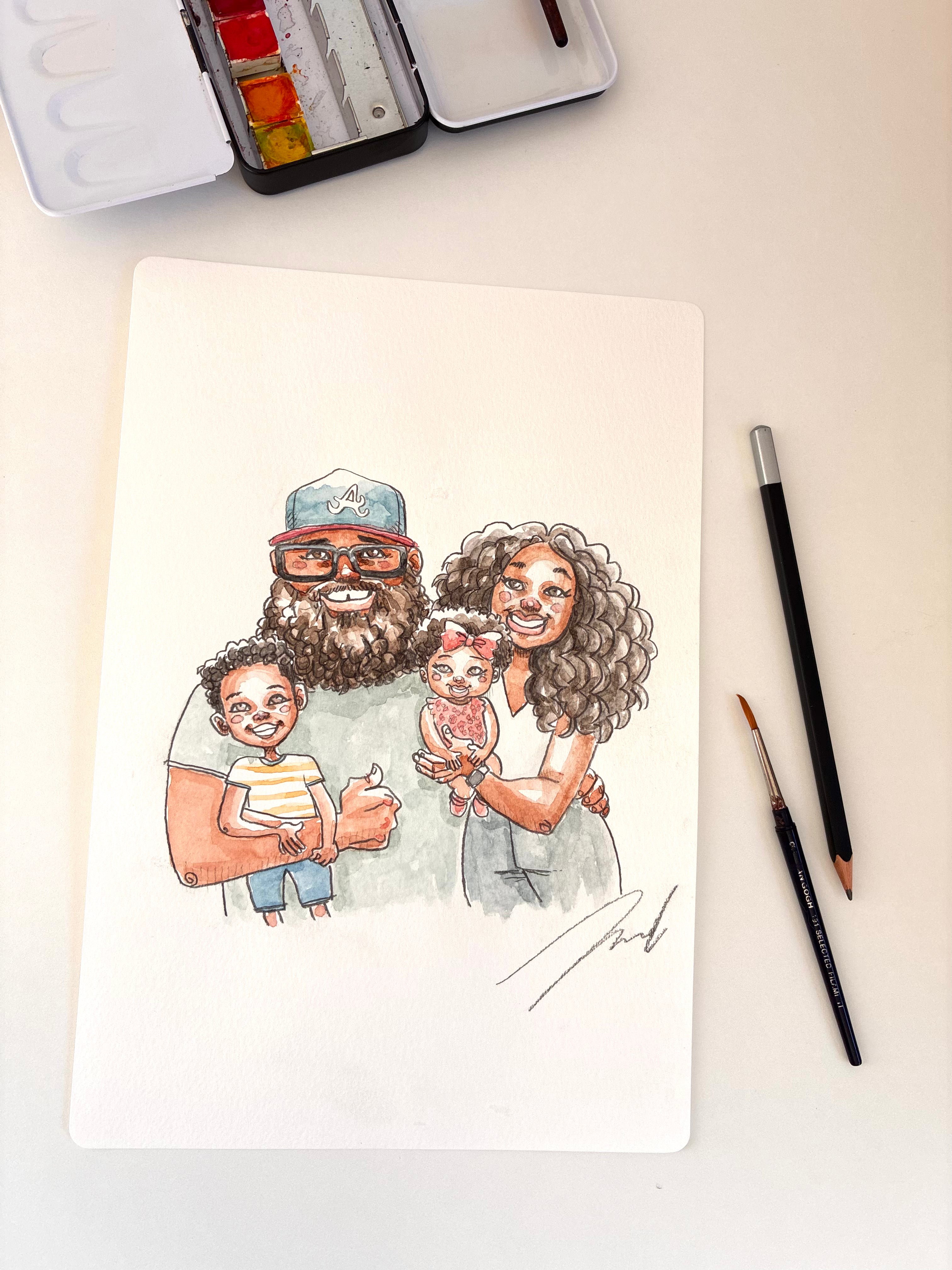 Original Hand-Drawn Portrait
