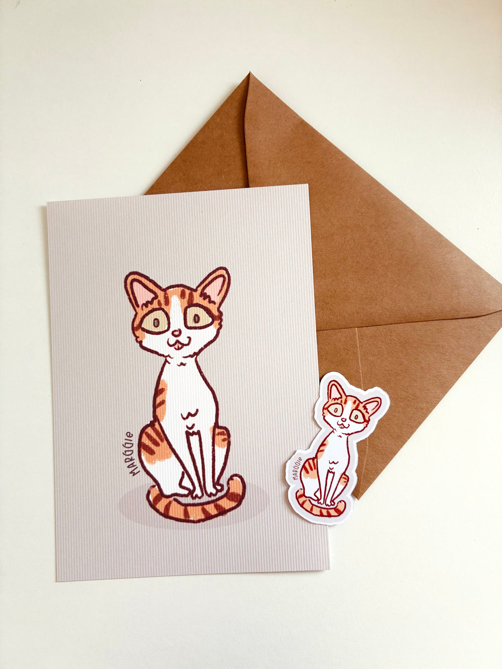Pet portrait · Postcard + sticker