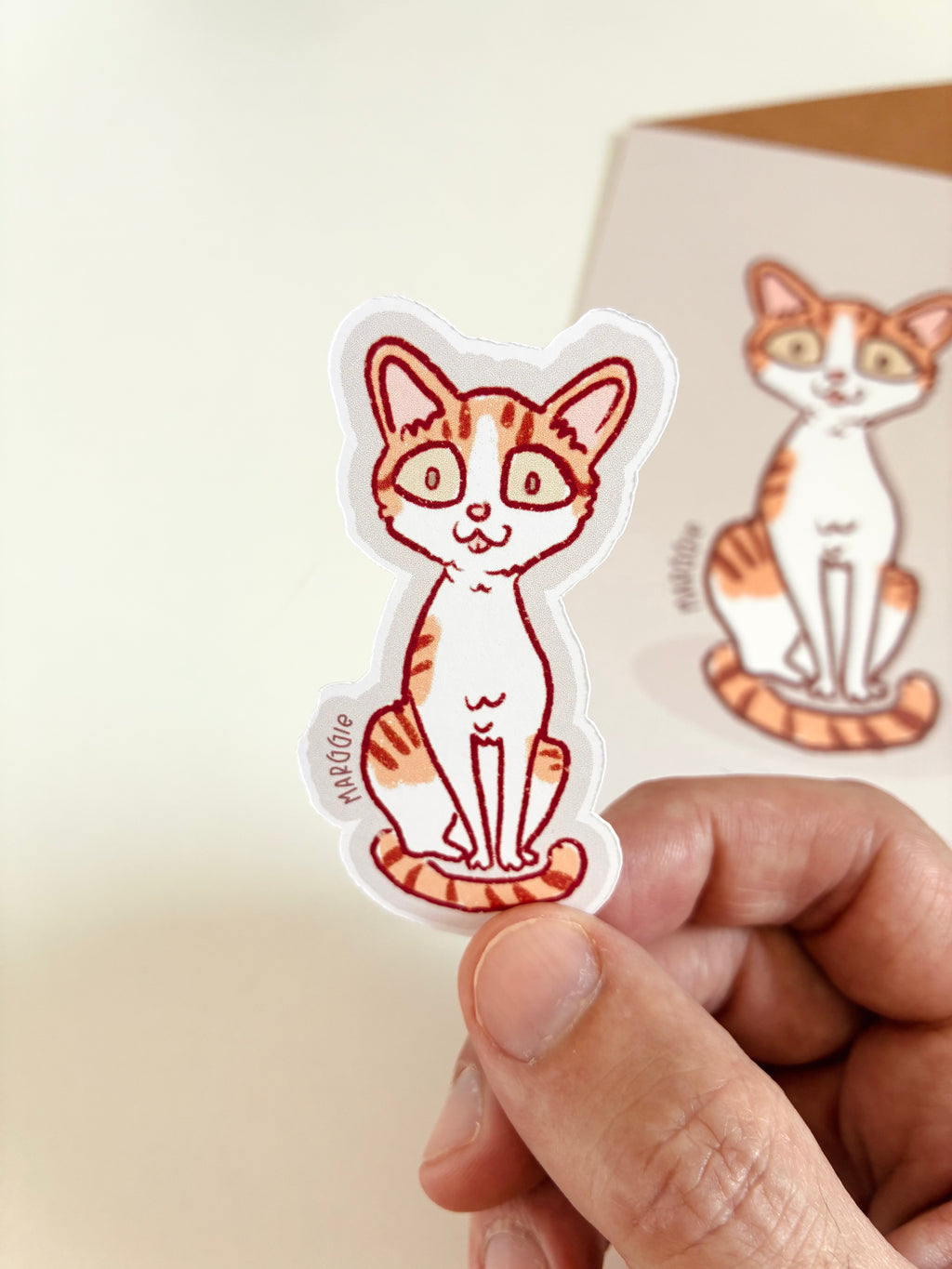 Pet portrait · Postcard + sticker