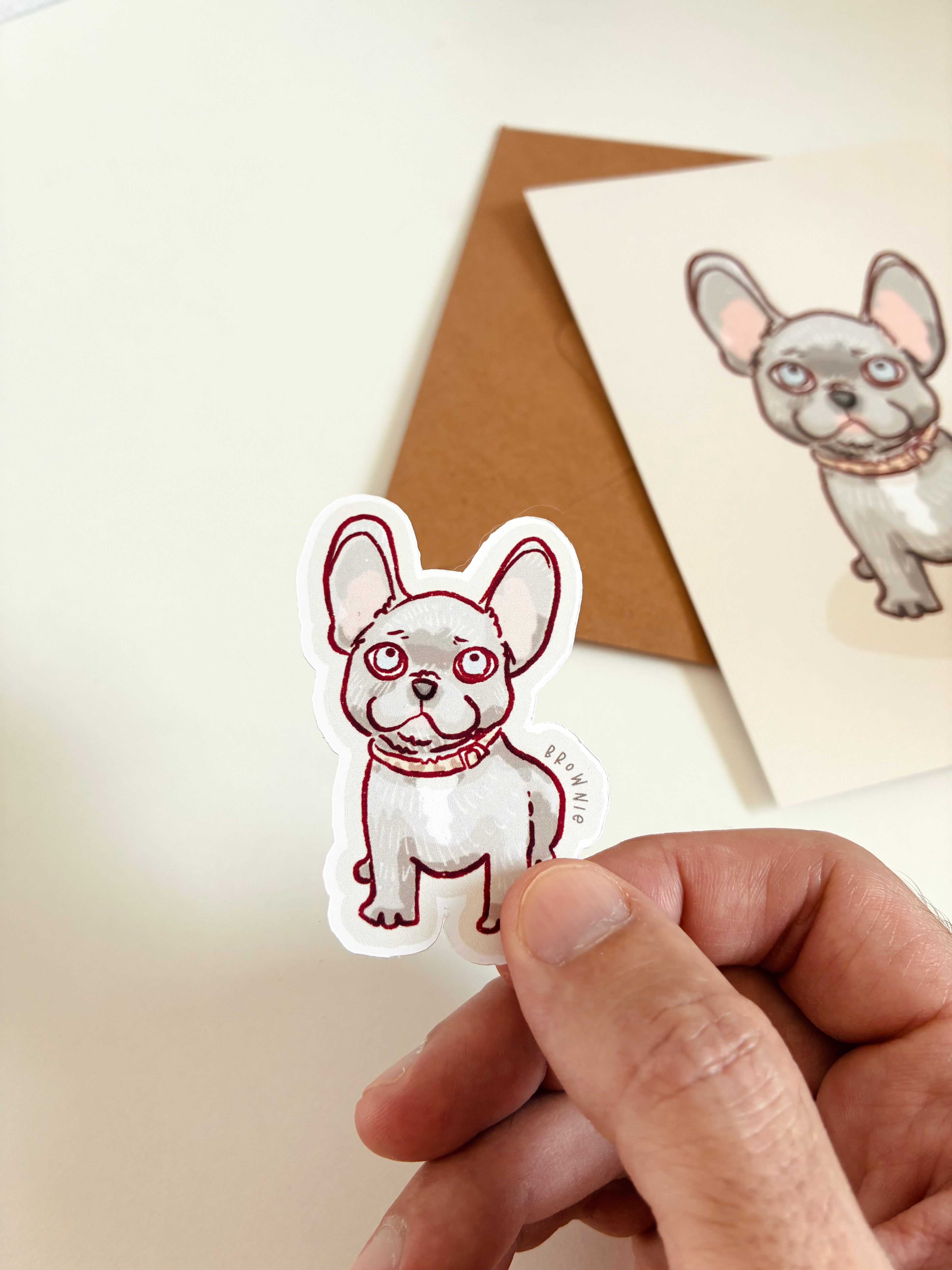 Pet portrait · Postcard + sticker